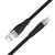 Кабель USB - 8 pin HOCO X53, 1 м, 2.4A, силикон, плоский, чёрный (1/31/310) 