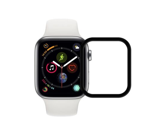  Защитное стекло BLUEO для Apple Watch, Full Glue 3D, 38mm, прозрачный+черная рамка 