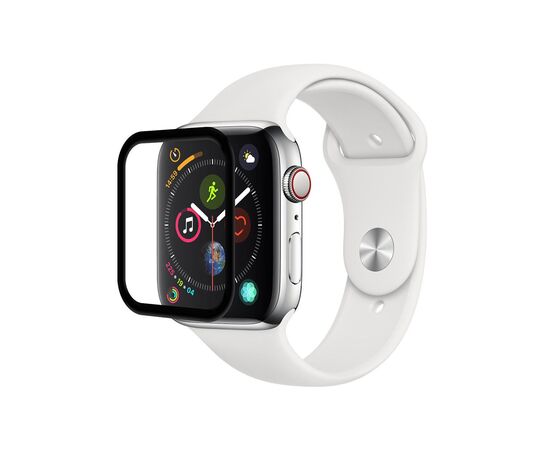  Защитное стекло BLUEO для Apple Watch, Full Glue 3D, 38mm, прозрачный+черная рамка 