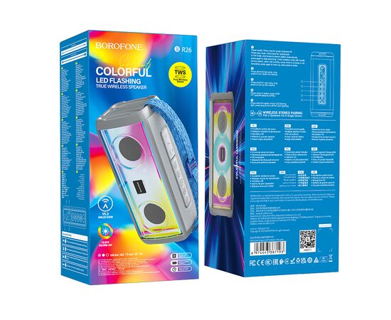  Колонка Bluetooth 5.3 5W 1500mAh Borofone BR26 (Grey) 