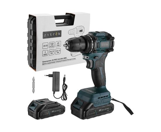  Шуруповерт Zitrek Greenpower 20 Pro (085-1314) аккум. патрон быстрозажимной (кейс в комплекте) 