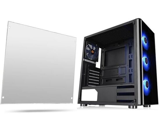  Корпус Thermaltake V200 TG RGB CA-1K8-00M1WN-01 Black/Win/SPCC/Tempered Glass*1/120mm RGB Fans*3 + 120mm Standard Fan*1 