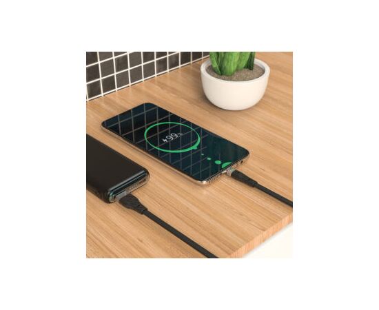  Кабель USB - 8 pin HOCO X53, 1 м, 2.4A, силикон, плоский, чёрный (1/31/310) 